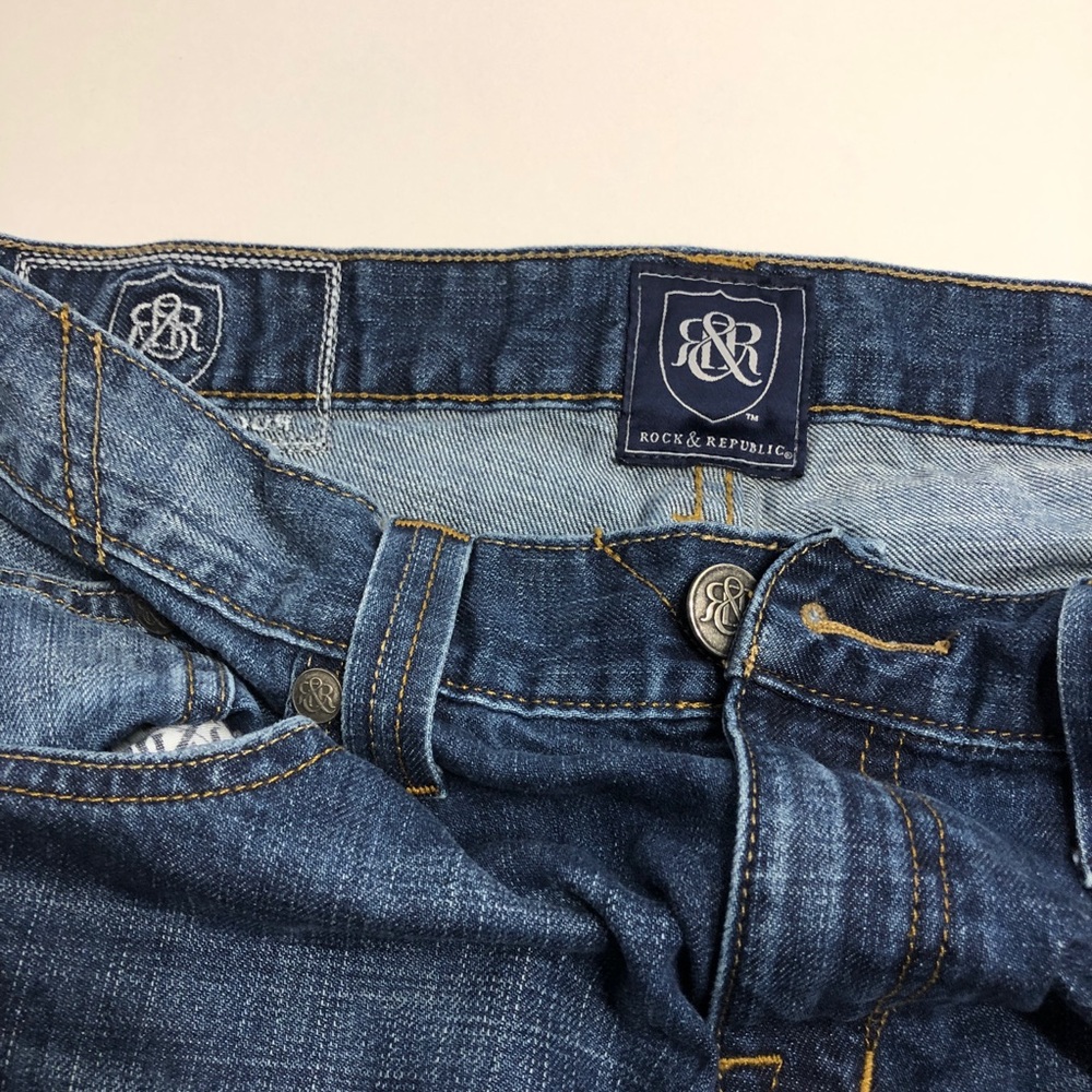 Rock and Republic Womens Blue Jeans 32x32 Boot Cut - Picture 4 of 7